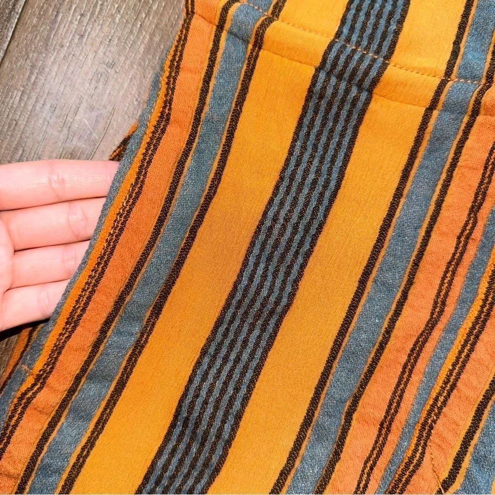 James Perse Short Vintage Jumpsuit Striped Romper Cotton